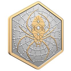 Moneta d’Argento Nature's Delight: The Spider dorata 1 oncia d’Argento 2026 Reverse Proof