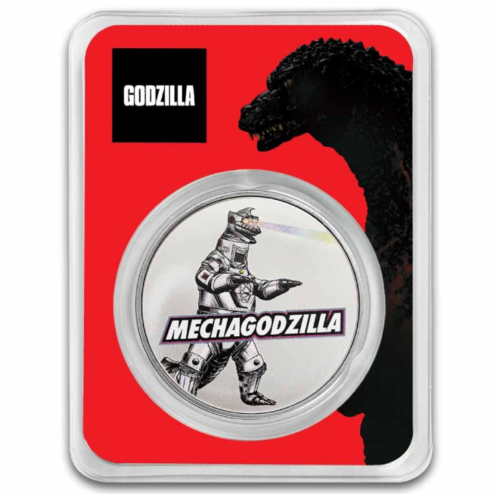 Niue: Godzilla vs Monsters - Mechagodzilla coloured 1 oz Silver 2024 Slab
