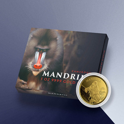 Cameroon: Mandrilll 1 uncja Złota 2021 Proof