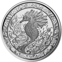 Samoa: Seahorse 1 oz Silver 2023 Prooflike Coin