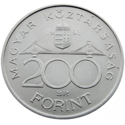Węgry, 200 forintów Srebro 1992-1993