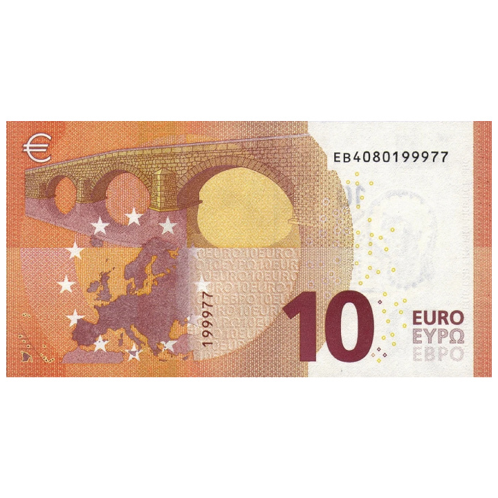 Billet 10 euros (10 EUR) état circulé