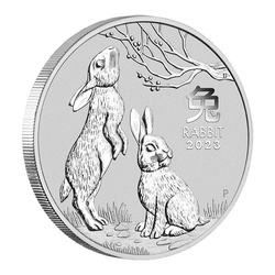 Casa de la Moneda de Perth: Lunar III - Año del Conejo 1/2 oz Plata 2023