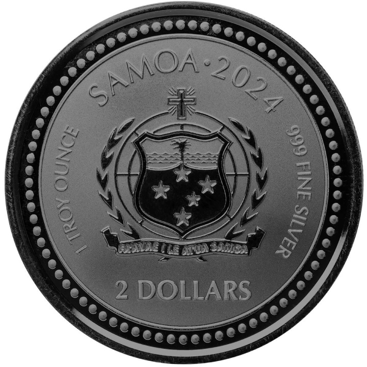Samoa: The Creator 1 oz Plata 2024 Rodio Negro Proof