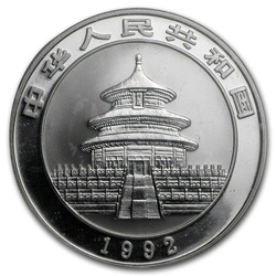 China Panda 1 oz Silber 1992 