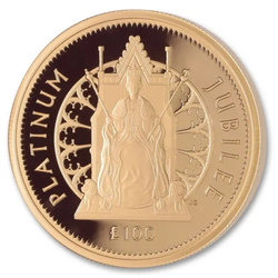 II. Erzsébet királynő platina jubileuma 1 uncia arany 2022 Proof NGC Kibocsátás első napja PF70 Ultra Cameo