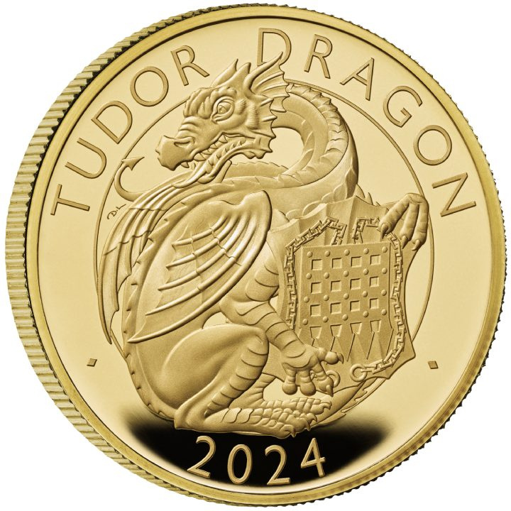The Royal Tudor Beasts: The Tudor Dragon 1 oz Gold 2024 Proof