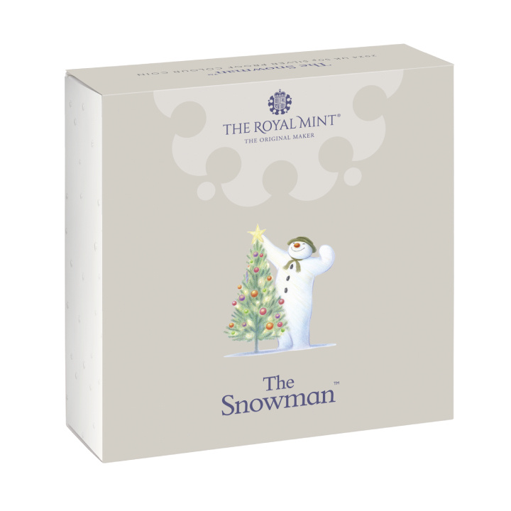 The Snowman 50p de color Plata 2024 Proof