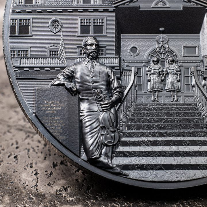 Cook Islands Most Haunted Places The Stanley 2 oz Argint 2023 Black Proof Ultra High Relief