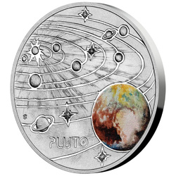 Niue: La Via Lattea - Plutone colorato $1 Argento 2022 Proof