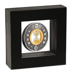 Tuvalu: Hourglass 2 uncje Srebra 2021 Antiqued Coin