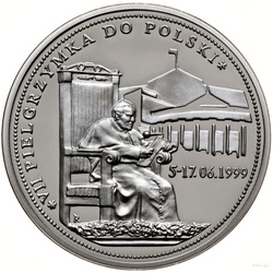Medalla Juan Pablo II - Peregrinación a Polonia 5-17.06.1999 Proof + certificado