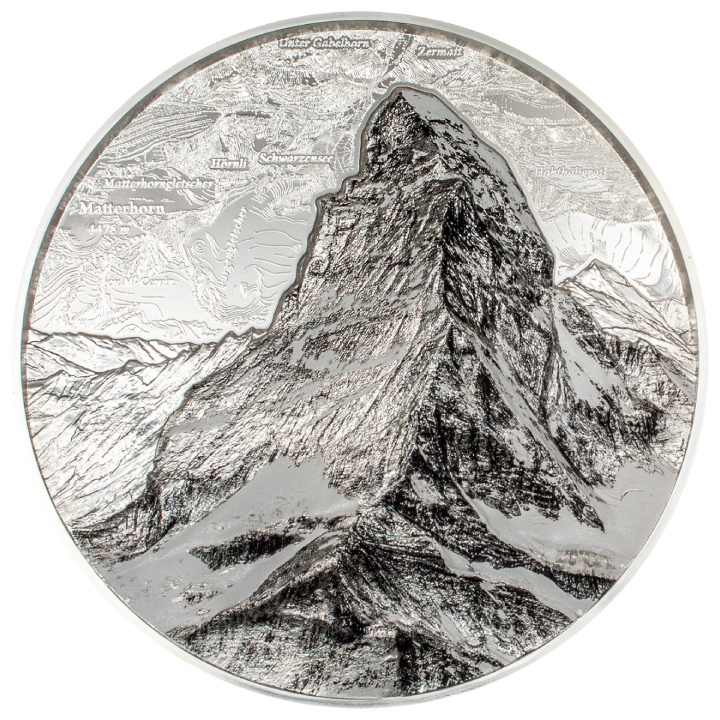 Switzerland: The Matterhorn 2000 gram Silber 2025 Proof