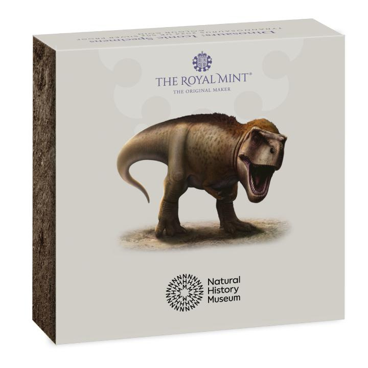 Dinosaurs: Iconic Specimens - Tyrannosaurus Rex colorato 50p Argento 2024 Proof