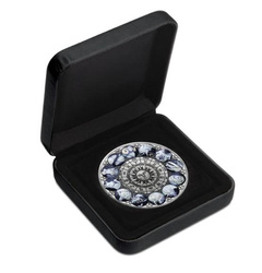 Tuvalu: Znamení zvěrokruhu barevná 5 uncí stříbra 2022 Antiqued Coin