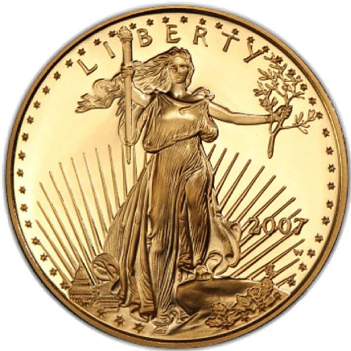 Aquila americana 1/4 oncia d'oro 2007 Proof