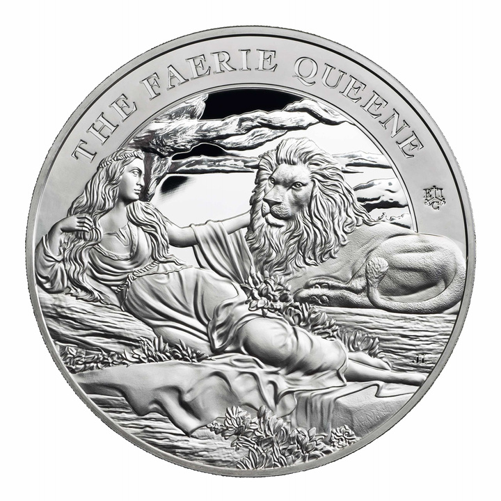 St Helena: Faerie Queene - Una & Lion 1000 grammi d'argento 2023 Proof