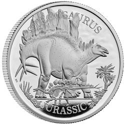 Dinosaures : spécimens emblématiques - Stégosaure 1 uncja Srebra 2024 Proof