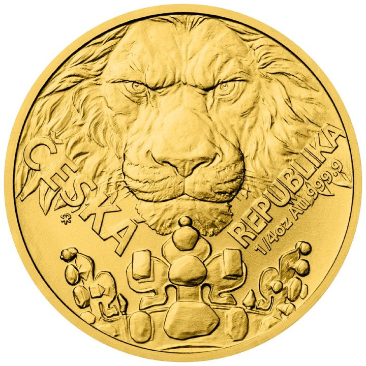 Niue: Czech Lion 1/4 oz Gold 2023