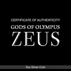 Tuvalu : Dieux de l'Olympe - Zeus 5 onces d'argent 2021