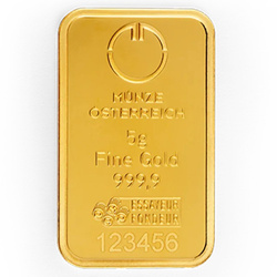 Gold Bar 5g Gold Austrian Mint