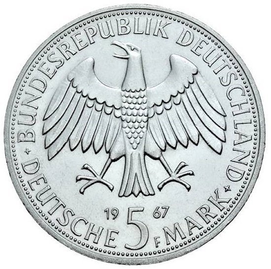 Německo, 5 marek různých ročníků