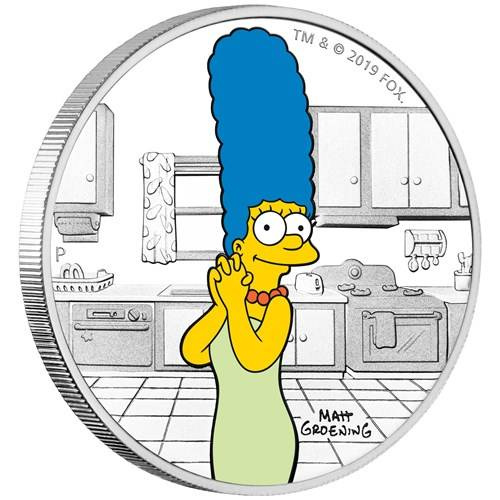 Tuvalu: The Simpson - Marge kolorowana 1 uncja Srebra 2019 Proof