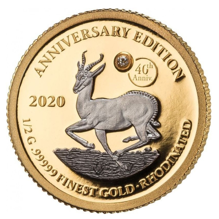 Africa: Set di 7 monete d'oro 0,5 g 2020 Proof Anniversary Edition