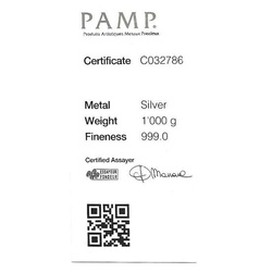 1000 gram Bar Silver PAMP