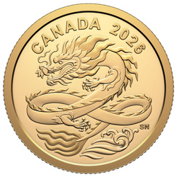 Canada : Dragon chanceux 8 dollars en or 2026 à l'épreuve