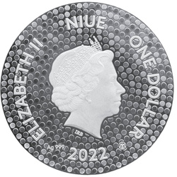 Niue: Vodní tygr 1 $ stříbro 2022 Prooflike