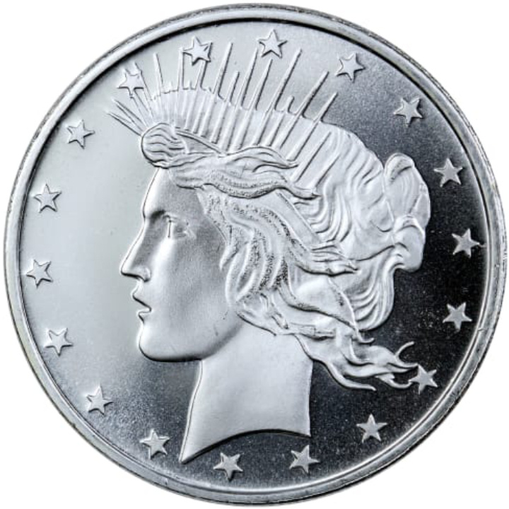 Dollar de la paix 1 once d'argent Rond