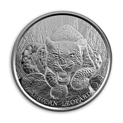 Republic of Ghana: African Leopard 1 oz Silver 2017