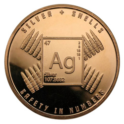 Silver And Shells 1 ounce of copper