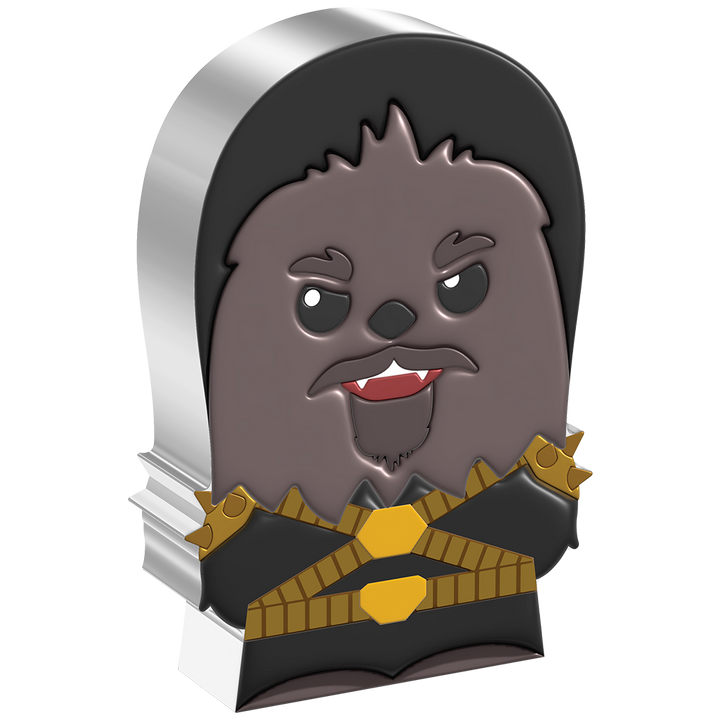 Niue: Star Wars - Krrsantan Chibi Coin kolorowany 1 uncja Srebra 2022 Proof