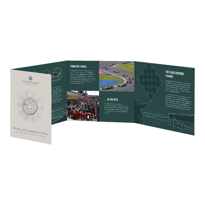 100 Jahre Grand Prix in Großbritannien Kupfernickel-Münze 50 Pence 2026