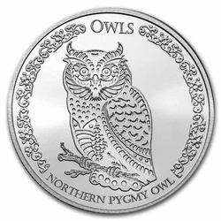 Tokelau: Northern Pygmy Owl 1 oz Silver 2021
