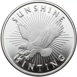 Sunshine 1 uncja Srebra Round