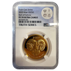 Niue: Ram of Calvary 1 oz Gold 2023 Proof NGC PF70 Ultra Cameo