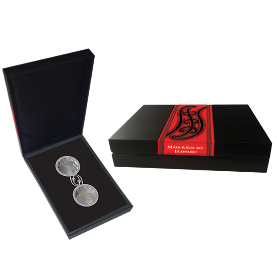 Set de 2 monedas de plata Maui y primer perro 2020