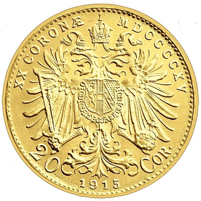 Monedă de Aur Austria 20 Coroane Franz Joseph I Brand New (Rebatere)