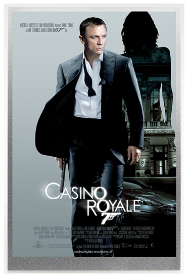 Plakat filmowy: 007 James Bond - Casino Royale 5 gramów Srebra 2020 (Srebrna Folia)