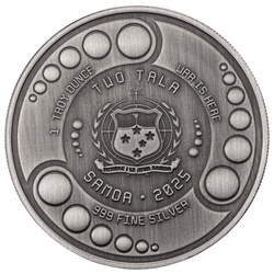 Moneda de plata Scottsdale Mint: Alien 1 onza de plata 2025 antiqued coin