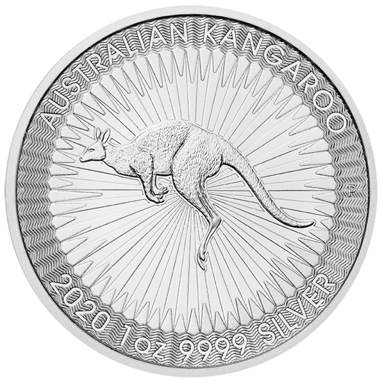 Canguro Australiano 1 oz Plata 2020 PAQUETE DE 100 BOLSITAS