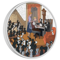 Niue: Disney 101 Dálmatas - Plantation coloreado 1 oz Plata 2022 Proof