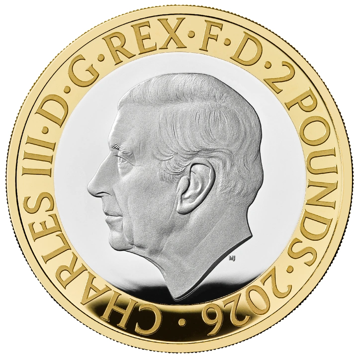 Srebrna Moneta HMS Beagle £2 pozłacany Srebro 2026 Proof Piedfort