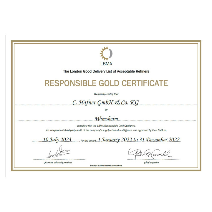 Lingote de Oro C. Hafner 2 gramos – Smart Pack