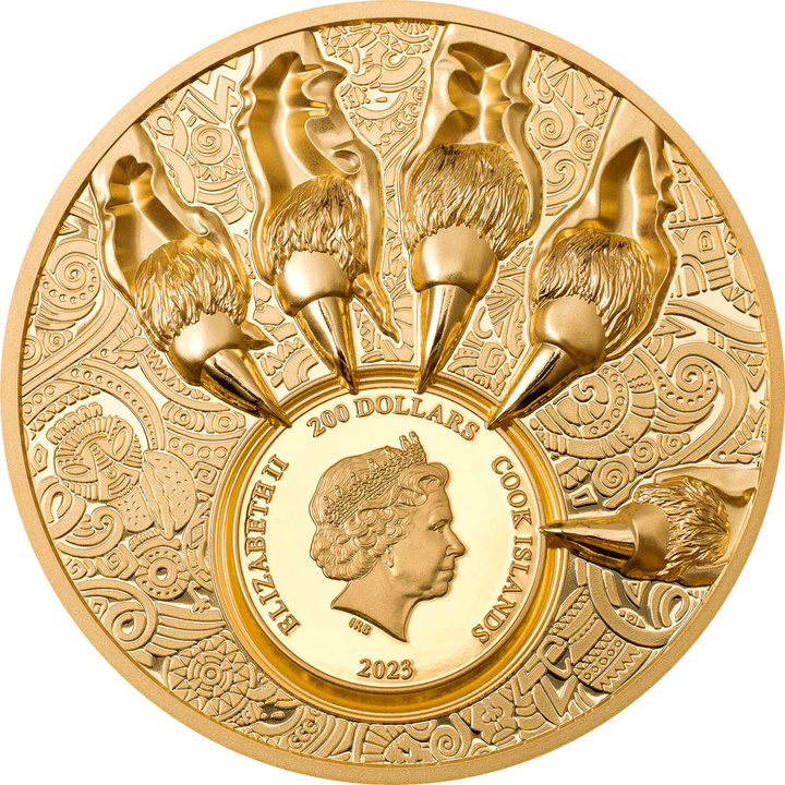 Cook Islands: King of the South - Lion 1 oz Gold 2023 Proof High Relief