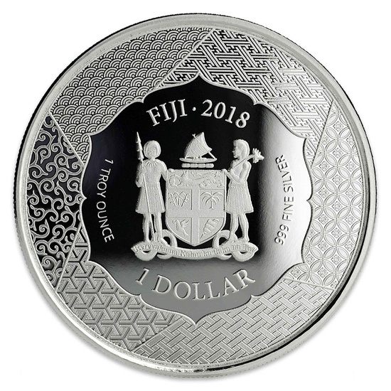 Fiyi: Samurai Archives coloreada 1 oz Plata 2018 Proof