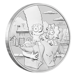 Tuvalu : Les Simpson - Marge et Maggie 1 once d'argent 2021